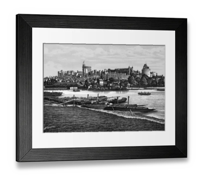 Framed Print : Windsor Castle seen from The Brocas Framed Print : Windsor Castle seen from The Brocas
