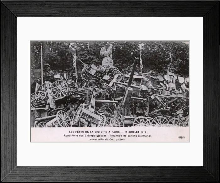 Framed Print : WW1 - Victory in Paris - Mound of Captured German Guns Framed Print : WW1 - Victory in Paris - Mound of Captured German Guns