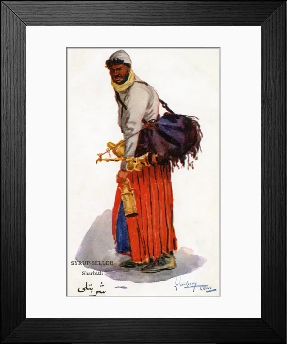 Framed Print : Syrup Seller - Cairo, Egypt Framed Print : Syrup Seller - Cairo, Egypt