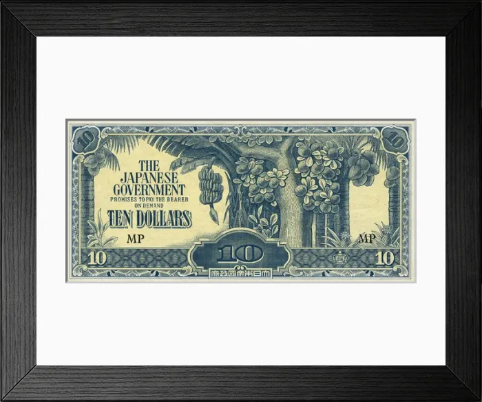 Framed Print : Japanese Ten Dollar Banknote - Banana Money Framed Print : Japanese Ten Dollar Banknote - Banana Money