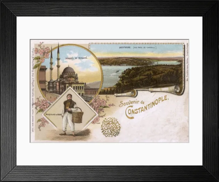 Framed Print : Nusretiye Mosque, Bosphorus landscape and Egg Vendor Framed Print : Nusretiye Mosque, Bosphorus landscape and Egg Vendor