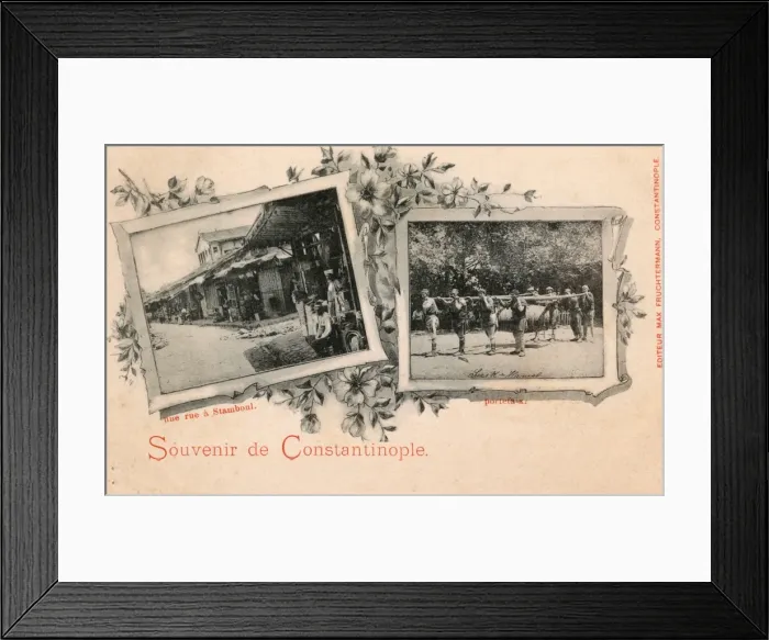 Framed Print : Istanbul, Turkey - Open Air market, Porters carrying load Framed Print : Istanbul, Turkey - Open Air market, Porters carrying load