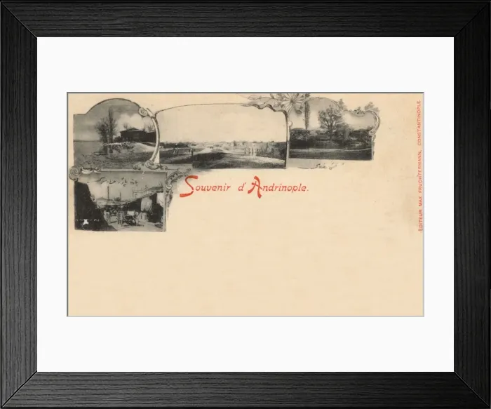 Framed Print : Edirne - The Banks of the Maritsa, Gazi Mihal Bridge, Market Framed Print : Edirne - The Banks of the Maritsa, Gazi Mihal Bridge, Market