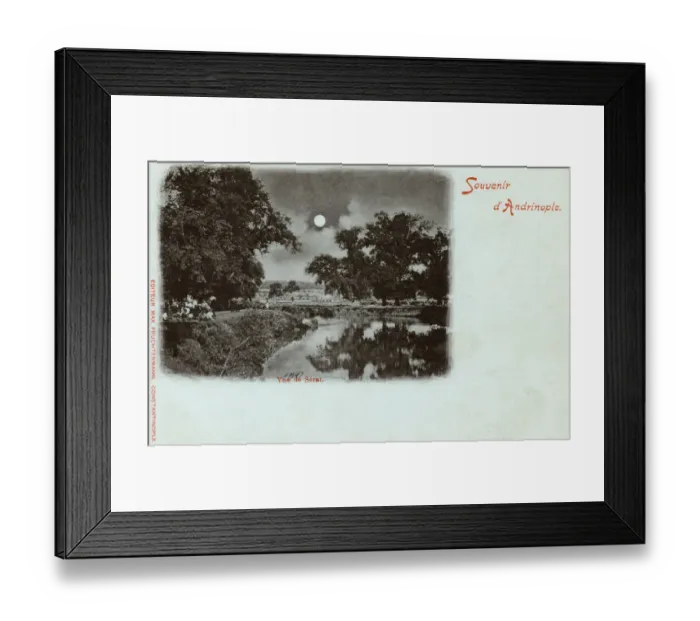 Framed Print : Edirne, Turkey - Area in front of the Edirne Palace at night Framed Print : Edirne, Turkey - Area in front of the Edirne Palace at night
