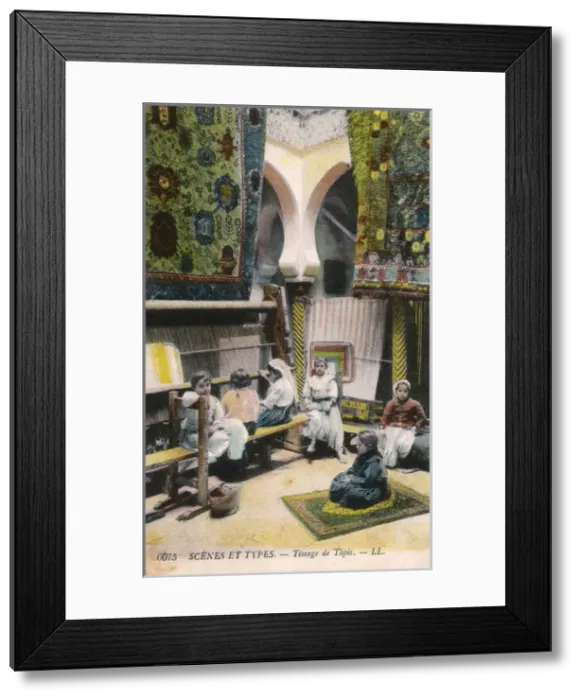 Framed Print : Madame Delfaus school of carpet making - Algiers, Algeria Framed Print : Madame Delfaus school of carpet making - Algiers, Algeria