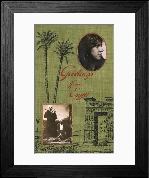 Framed Print : Greetings from Egypt - Arabian Priest and Egyptian Woman Framed Print : Greetings from Egypt - Arabian Priest and Egyptian Woman