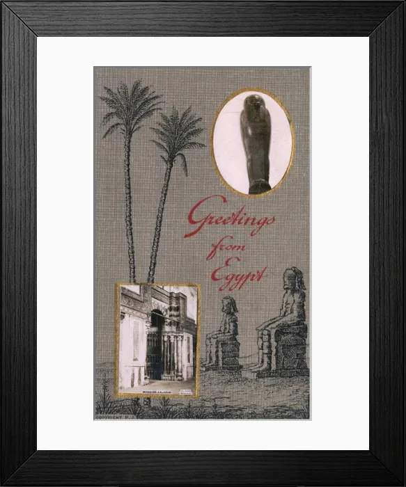 Framed Print : Greetings from Egypt - Sarcophagus and Kalaoun Mosque Framed Print : Greetings from Egypt - Sarcophagus and Kalaoun Mosque