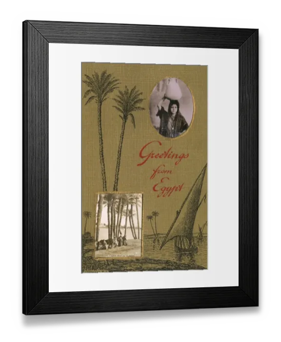 Framed Print : Greetings from Egypt - Water Carrier Girl and Donkey Drivers Framed Print : Greetings from Egypt - Water Carrier Girl and Donkey Drivers