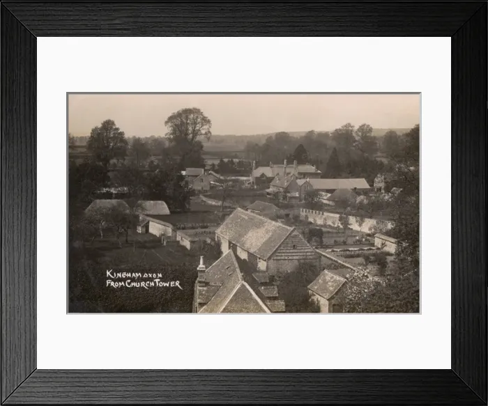Framed Print : Kingham, Oxfordshire - View from Church Tower Framed Print : Kingham, Oxfordshire - View from Church Tower