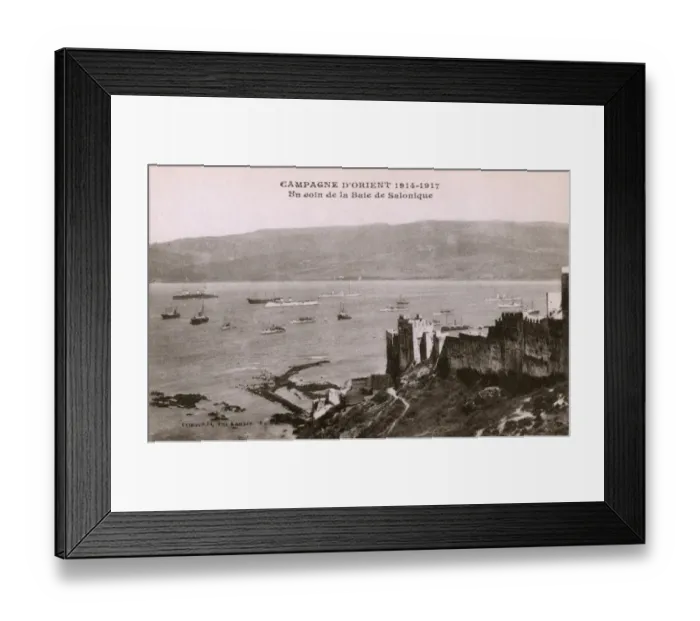 Framed Print : WW1 - The Bay of Thessaloniki, Greece Framed Print : WW1 - The Bay of Thessaloniki, Greece