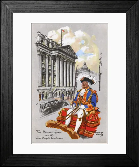Framed Print : The Mansion House and the Lord Mayors Coachman Framed Print : The Mansion House and the Lord Mayors Coachman