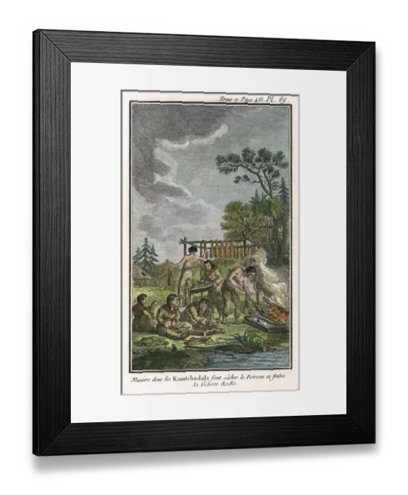 Framed Print : Drying Fish - Kamchatka Peninsula - Far Eastern Russia Framed Print : Drying Fish - Kamchatka Peninsula - Far Eastern Russia