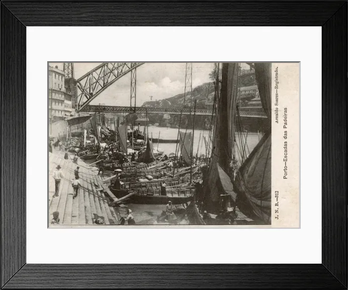 Framed Print : Porto, Portugal, Waterfront, Praca da Ribiera, Luis I Bridge Framed Print : Porto, Portugal, Waterfront, Praca da Ribiera, Luis I Bridge
