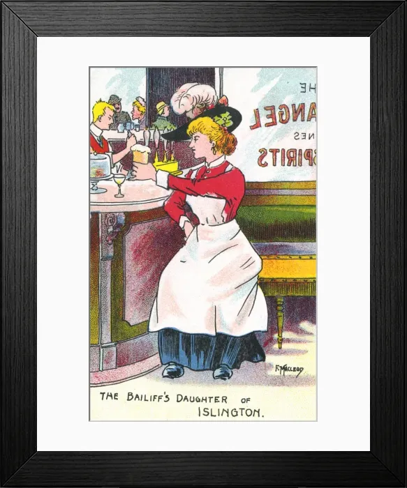 Framed Print : Bailiffs Daughter of Islington, London - Pint at the bar Framed Print : Bailiffs Daughter of Islington, London - Pint at the bar