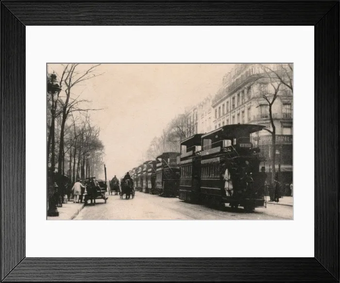 Framed Print : Paris, France - Electric Trams Framed Print : Paris, France - Electric Trams