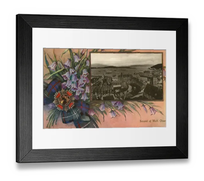 Framed Print : The Sound of Mull, Oban, Scotland - Decorative Border Framed Print : The Sound of Mull, Oban, Scotland - Decorative Border