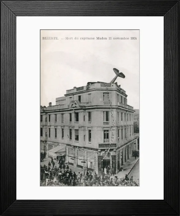 Framed Print : Bizerte, Tunisia - Crash (and death) of Captain Madon Framed Print : Bizerte, Tunisia - Crash (and death) of Captain Madon