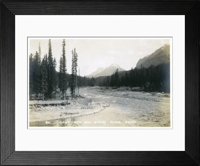 Framed Print : Banff, Alberta, Canada - Goat Mountain and Spray River Framed Print : Banff, Alberta, Canada - Goat Mountain and Spray River