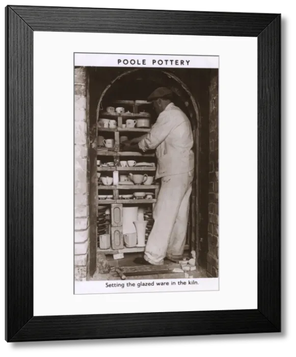 Framed Print : Poole Pottery - Setting the glazed ware in the kiln Framed Print : Poole Pottery - Setting the glazed ware in the kiln
