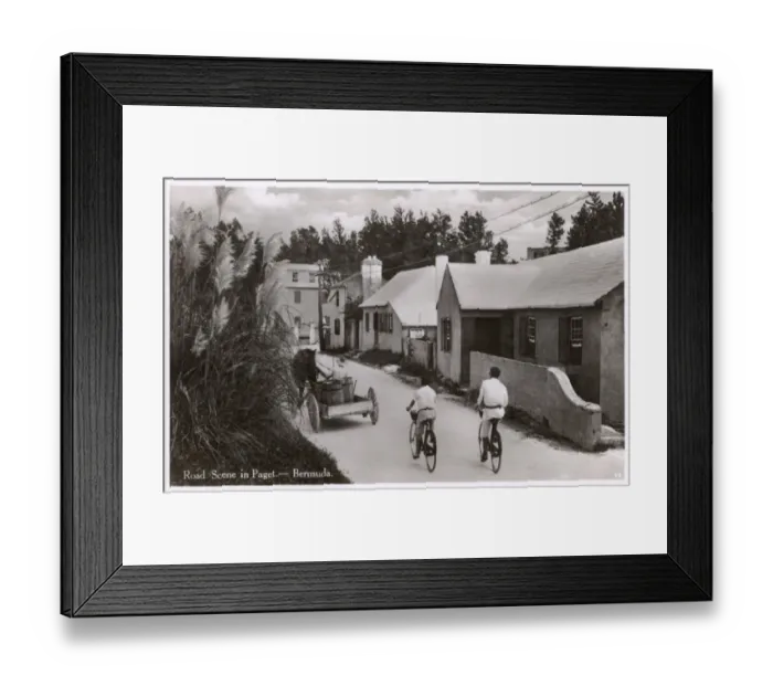 Framed Print : A Scene on a road at Paget, Bermuda Framed Print : A Scene on a road at Paget, Bermuda