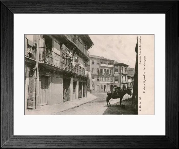 Framed Print : Portugal - Old area of Porto - Miragaya Street Framed Print : Portugal - Old area of Porto - Miragaya Street