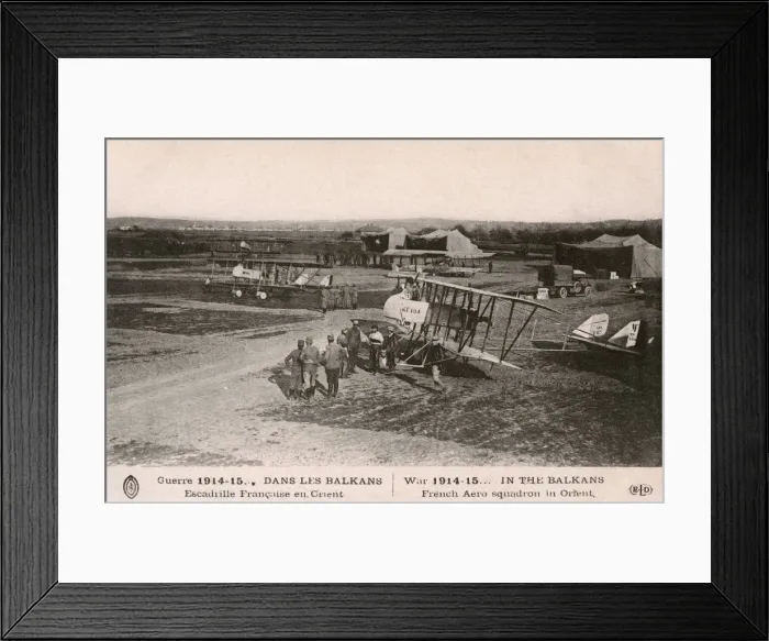 Framed Print : French Farman Aircraft Squadron at Thessaloniki, Greece Framed Print : French Farman Aircraft Squadron at Thessaloniki, Greece