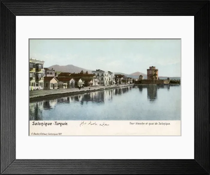 Framed Print : Thessaloniki, Greece - White Tower and Quay Framed Print : Thessaloniki, Greece - White Tower and Quay