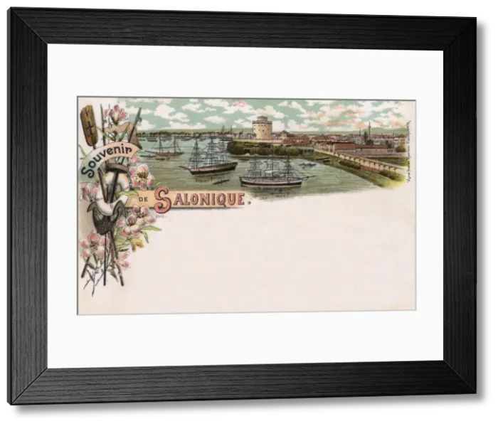 Framed Print : Thessaloniki, Greece - White Tower and Quay Framed Print : Thessaloniki, Greece - White Tower and Quay