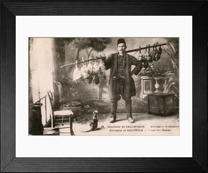 Framed Print : Thessaloniki, Greece - Itinerant Street Lung seller Framed Print : Thessaloniki, Greece - Itinerant Street Lung seller