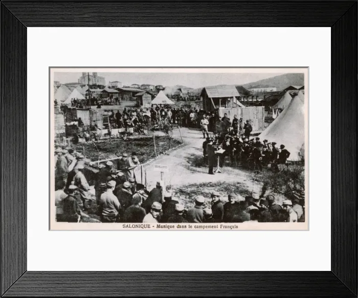 Framed Print : WW1 - Thessaloniki, Greece - Music in the French Camp Framed Print : WW1 - Thessaloniki, Greece - Music in the French Camp
