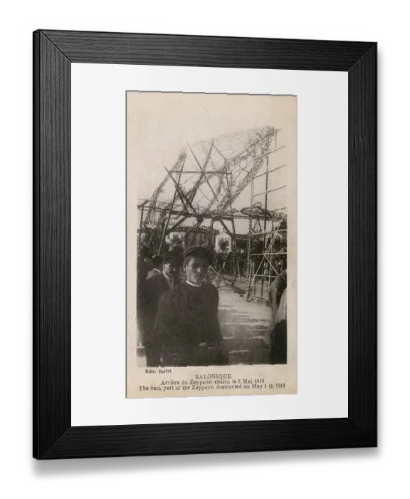 Framed Print : Thessaloniki, Greece - Remains of German Zeppelin LZ85 Framed Print : Thessaloniki, Greece - Remains of German Zeppelin LZ85