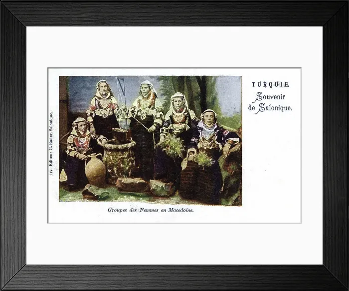 Framed Print : Thessaloniki, Greece, Macedonian women - traditional costume Framed Print : Thessaloniki, Greece, Macedonian women - traditional costume