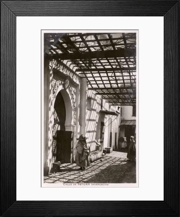 Framed Print : Morocco - During Spanish Protectorate - Street in Tetuan Framed Print : Morocco - During Spanish Protectorate - Street in Tetuan