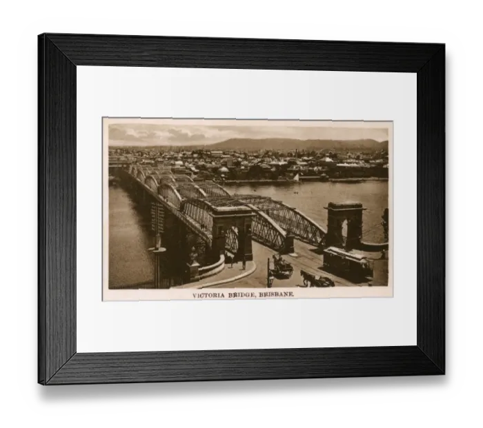 Framed Print : Victoria Bridge, Brisbane, Queensland, Australia Framed Print : Victoria Bridge, Brisbane, Queensland, Australia