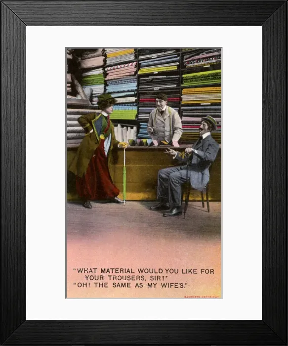 Framed Print : Woman wearing the trousers Framed Print : Woman wearing the trousers