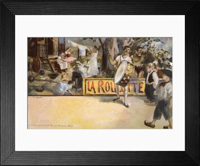 Framed Print : Paris Worlds Fair of 1900 - Circus entertainers Framed Print : Paris Worlds Fair of 1900 - Circus entertainers