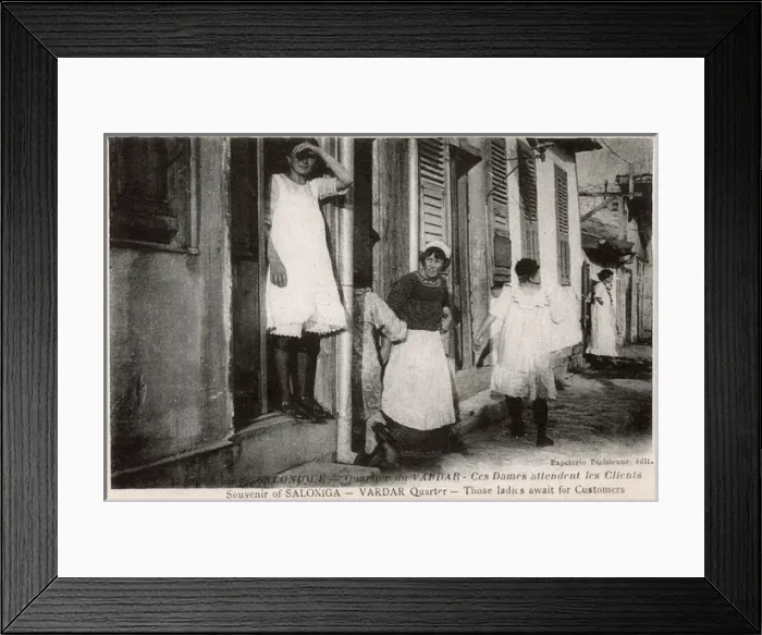 Framed Print : Thessaloniki - Ladies of the Vardar Quarter await customers Framed Print : Thessaloniki - Ladies of the Vardar Quarter await customers