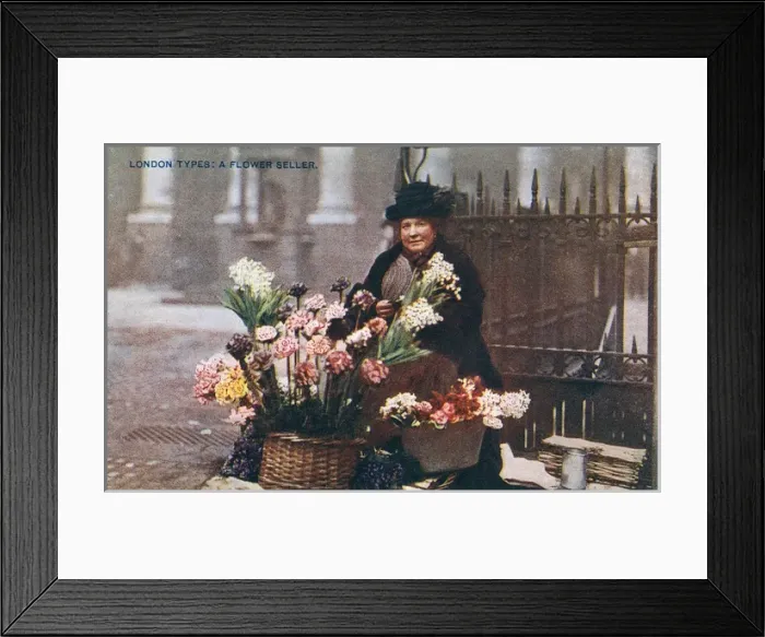 Framed Print : London Flower Seller Framed Print : London Flower Seller