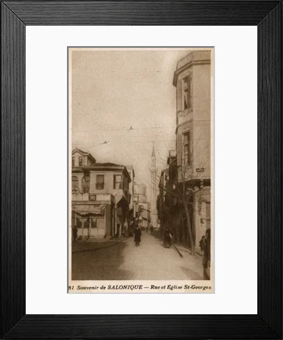 Framed Print : Thessaloniki, Greece - St. Georges Church Street Framed Print : Thessaloniki, Greece - St. Georges Church Street