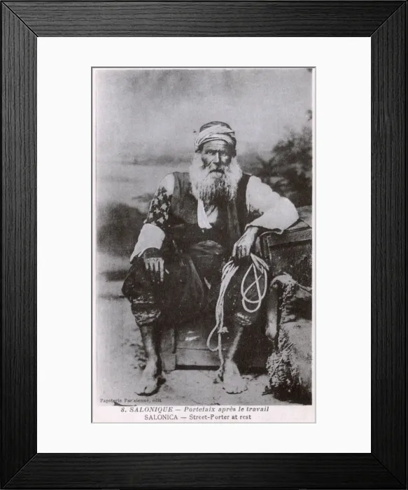 Framed Print : Thessaloniki, Greece - Street Porter at rest Framed Print : Thessaloniki, Greece - Street Porter at rest