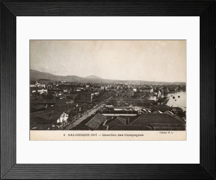 Framed Print : WW1 - Thessaloniki, Greece - Campagnes Quarter Framed Print : WW1 - Thessaloniki, Greece - Campagnes Quarter
