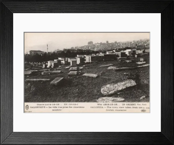 Framed Print : Thessaloniki - view of the Town from the Jewish Cemetery Framed Print : Thessaloniki - view of the Town from the Jewish Cemetery