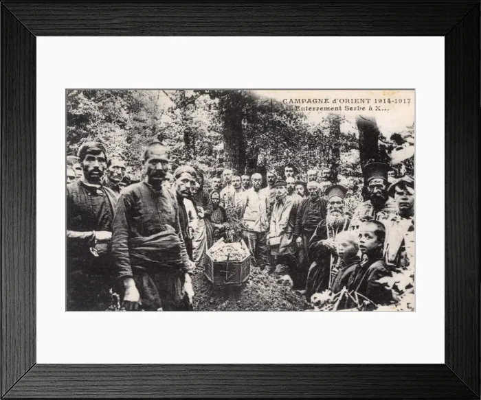 Framed Print : Serbian Orthodox burial - WW1 era Framed Print : Serbian Orthodox burial - WW1 era