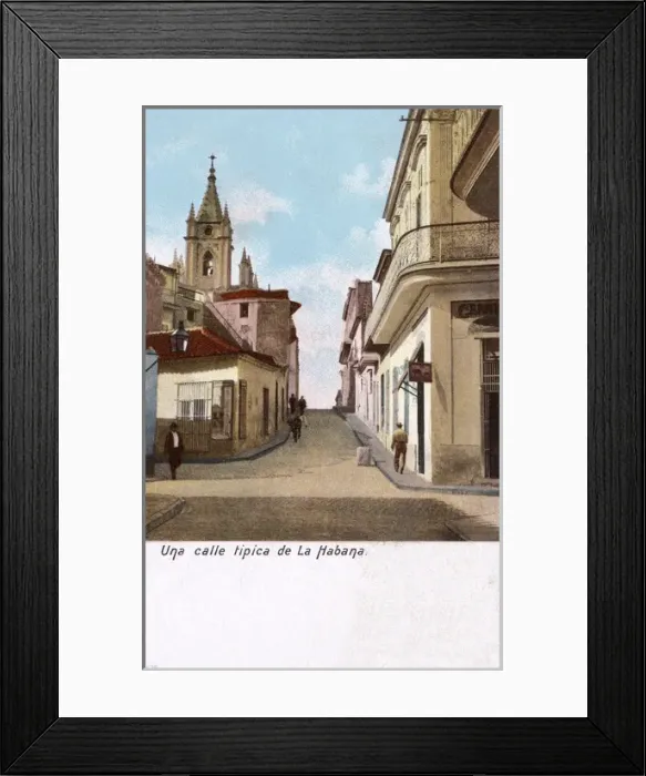 Framed Print : A typical street in Havana, Cuba Framed Print : A typical street in Havana, Cuba