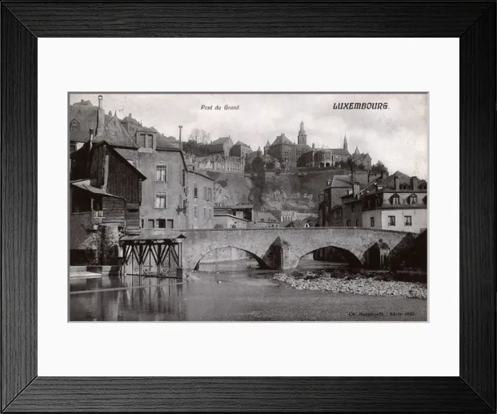 Framed Print : Luxembourg City, Grund, bridge over the Alzette River Framed Print : Luxembourg City, Grund, bridge over the Alzette River