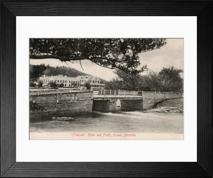 Framed Print : Frascatti Hotel and Flatts Stream, Bermuda Framed Print : Frascatti Hotel and Flatts Stream, Bermuda