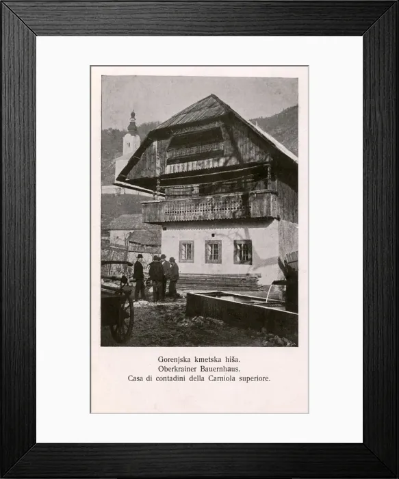 Framed Print : Traditional farmhouse - Carniola region, Slovenia