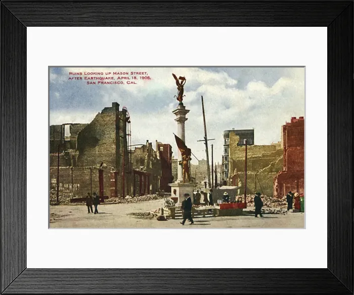 Framed Print : San Francisco Earthquake - Ruins on Mason Street Framed Print : San Francisco Earthquake - Ruins on Mason Street