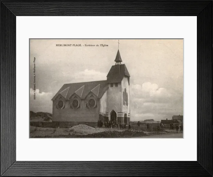 Framed Print : France, Pas-de-Calais Department - Merlimont-Plage - Church Framed Print : France, Pas-de-Calais Department - Merlimont-Plage - Church