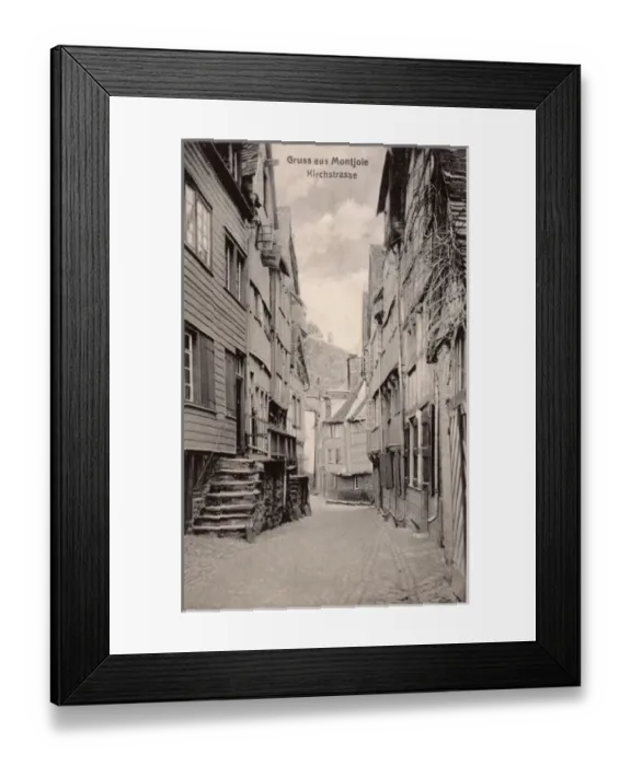 Framed Print : Germany - Monschau - Eifel Region - Kirchstrasse Framed Print : Germany - Monschau - Eifel Region - Kirchstrasse